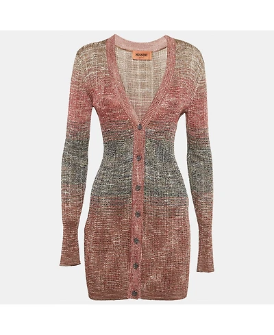 Pre-Owned Missoni Women's Lurex Rib Knit Cardigan