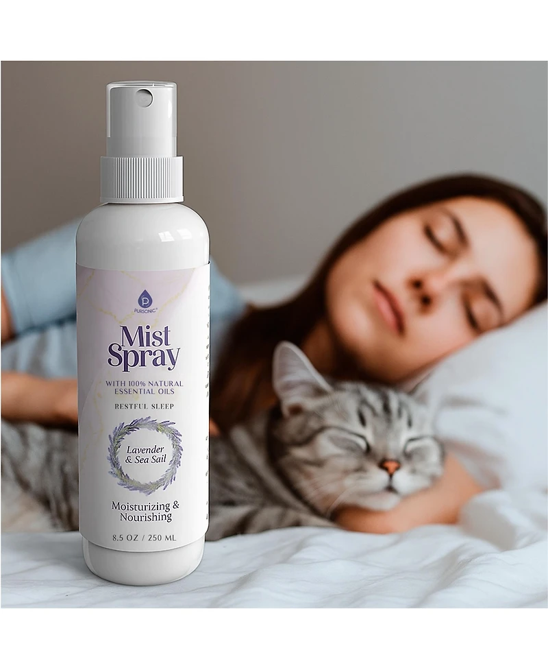 Pursonic Aromatherapy Mood & Ambiance Bundle: Essential Oils + Mist Spray for Stress Relief & Skin Harmony