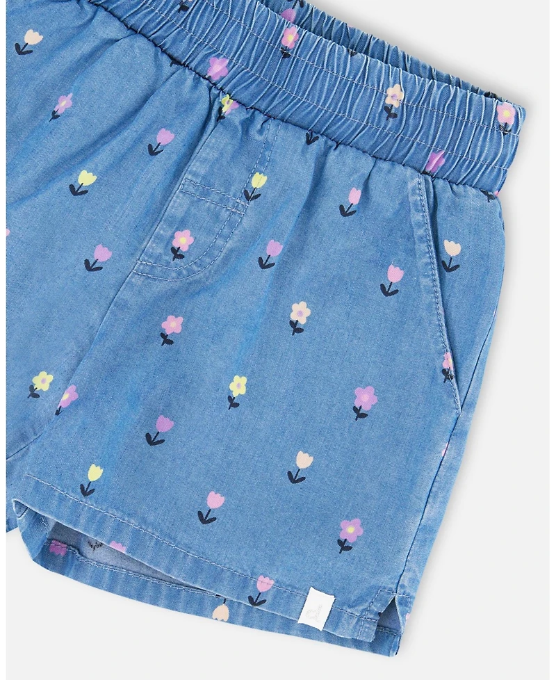 Deux par Toddler Girls Chambray Shorts