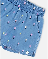 Deux par Toddler Girls Chambray Shorts