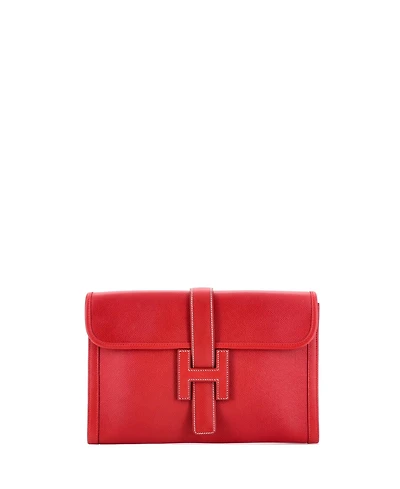 Pre-Owned HERMES Pm Jige Clutch Courchevel