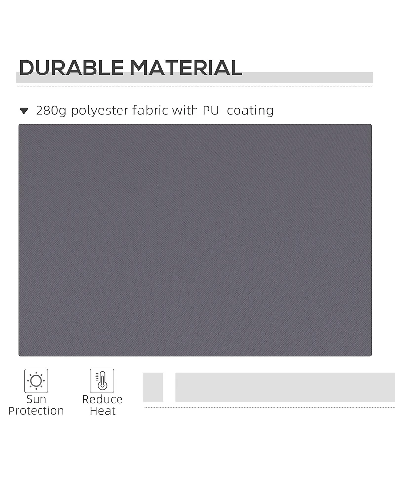 Outsunny 12' x 10' Retractable Awning Patio Awnings Sun Shade Shelter