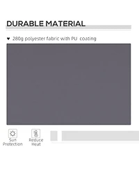 Outsunny 12' x 10' Retractable Awning Patio Awnings Sun Shade Shelter