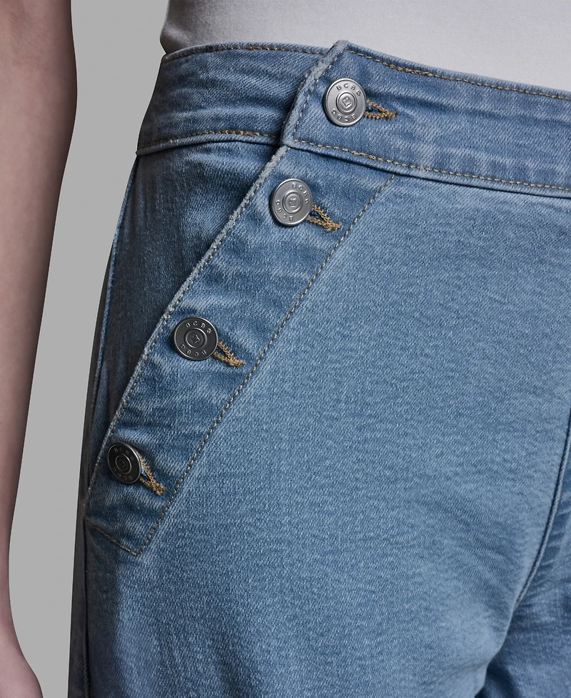 Bcbg Women's Elasticated Waistband Loose Fit Sailor Jeans