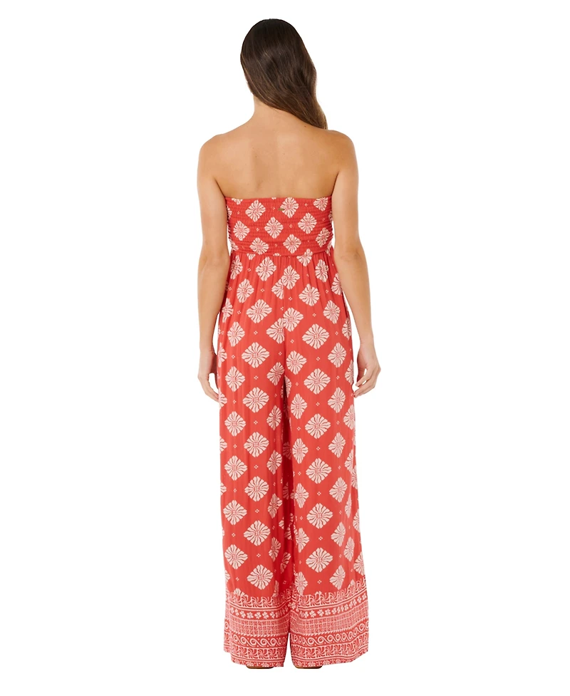 Rip Curl Women's Ventura Shirred Strapless Jumpsuit