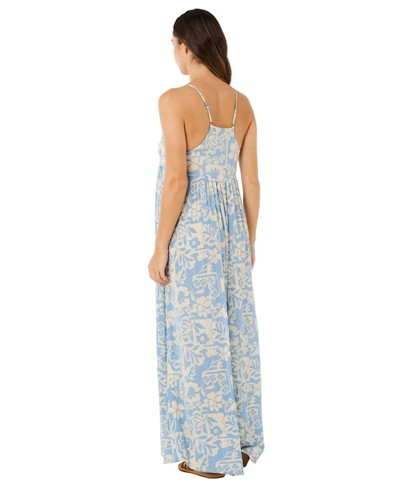 Rip Curl Women's Party Pack Yardage Print V-Neck Maxi Dress