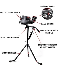 Furlihong High Speed Dual Wheel Baseball Pitching Machine with 30 to 95 Mph Adjustable Speed,Multi Pitch Capability with Tripod Base Training Balls