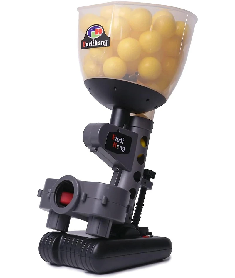 Furlihong Baseball Pitching Machine with 60 Ping Pong Balls, Adjustable Angles, Battery or Ac Powered for Hitting Accuracy