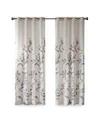 Laoties Printed Grommet Window Curtain Panel, 50" W x 84" H, Lightweight Semi-Sheer, Single Panel
