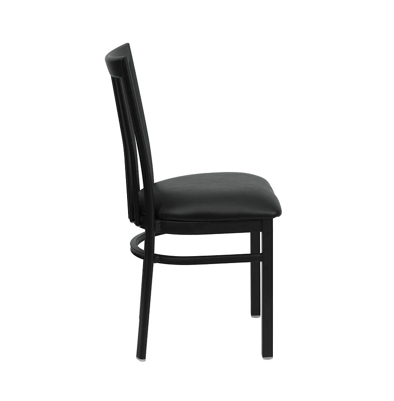 Emma+Oliver School House Metal Restaurant Dining Chair