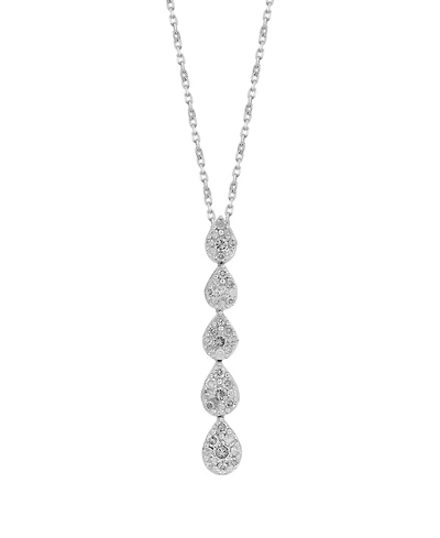 Macy's Diamond Pendant Necklace (1/2 ct. t.w.) in 10k White Gold