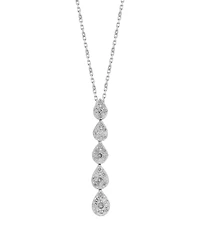 Macy's Diamond Pendant Necklace (1/2 ct. t.w.) in 10k White Gold