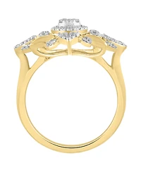 Macy's Diamond Ring (1/2 ct. t.w.) in 14k Yellow Gold White Rhodium