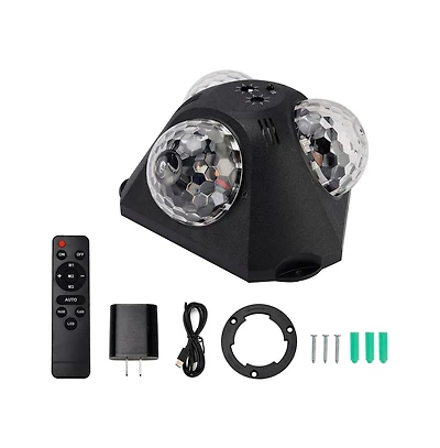Artudatech 3-Head Magic Ball Party Light with Laser Beams & Strobe Effects for Home Disco