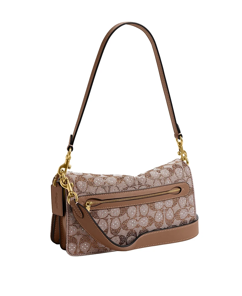 Coach Tabby Crystal Signature Jacquard Small Shoulder Bag 26