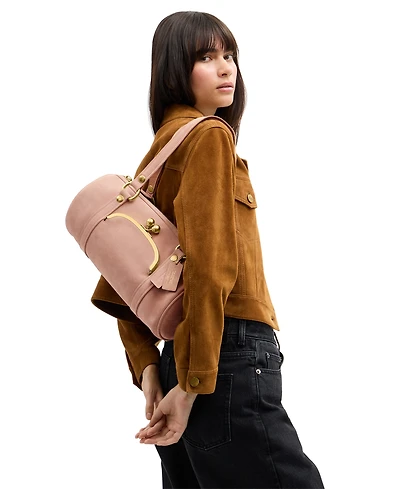 Coach Originals Barrel Medium Suede Kisslock Slim Shoulder Bag
