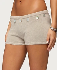 Edikted Women's Nicca Iridescent Knit Shorts