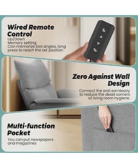 gaomon Power Lift Recliner Chair with Remote - Electric Recliner with Padded Backrest & Side Pockets - Living Room Chair with Rocking Function