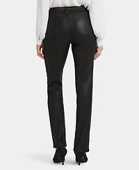Nydj Petite Coated Marilyn Straight Jeans