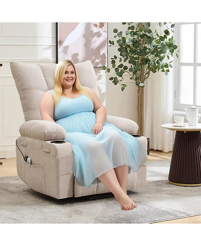 gaomon Power Lift Recliner Chair for Elderly - Electric Massage and Heat Recliner with 45° Assist Stand