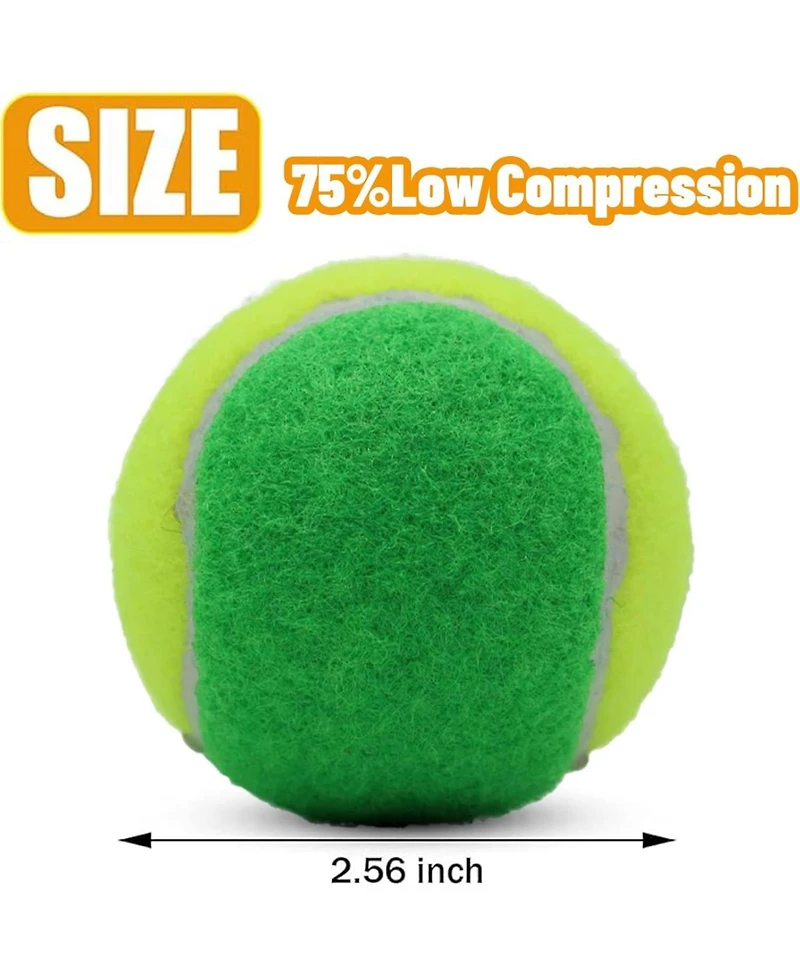 Magicorange Pack of 20 Low Compression Stage Tennis Balls for Beginners and Youth Training 75 Percent Lower Pressure Practice Balls with Mesh Bag