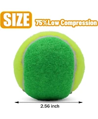 Magicorange Pack of 20 Low Compression Stage Tennis Balls for Beginners and Youth Training 75 Percent Lower Pressure Practice Balls with Mesh Bag