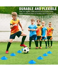 X-umeus 20ft Agility Ladder Training Set with 12 Cones, 4 Hurdles, Jump Rope & Parachute for Soccer, Basketball, Football – Kids to Adults