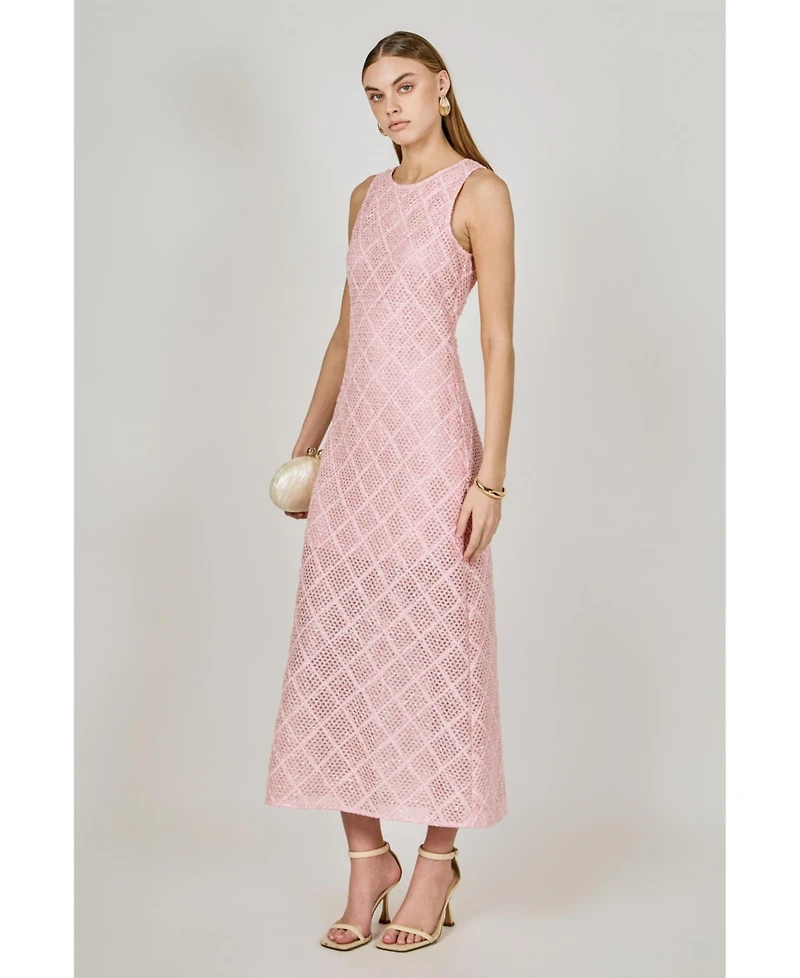 endless rose Women's Textured Sleeveless Maxi Dress