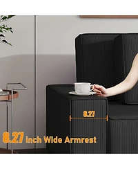 gaomon 96-Inch Corduroy Stripe Oversized Modular Sectional Sofa