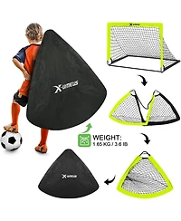 X Umeus 4'x3' Kids Pop Up Soccer Goal Set – Includes Ball, Agility Ladder & Cones for Backyard Training