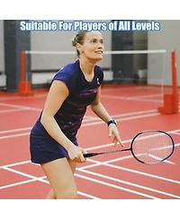 Magicorange Badminton Rackets Set of 4 for Backyard Games Includes 4 Racquets 4 Nylon Shuttlecocks 4 Grip Tapes and Carrying Bag for Adults