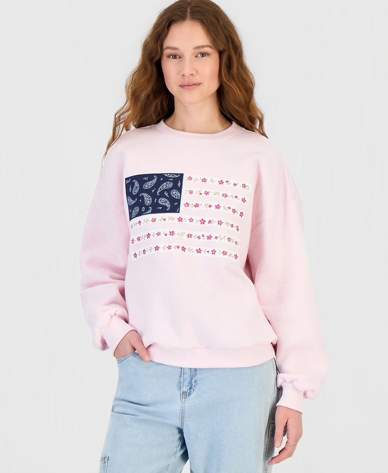 Rebel Veil Juniors' Americana Crewneck Sweatshirt