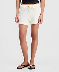 Indigo Rein Juniors' Cotton Gauze Button-Hem Shorts