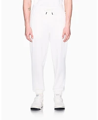 A|X Armani Exchange Men's White Edition Fleece Jogger Pants