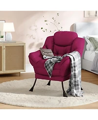 gaomon Lazy Chair for Living Room - Modern Large Accent Lounge Armchair with Side Pocket, Comfy Leisure Sofa Reading Chair for Bedroom