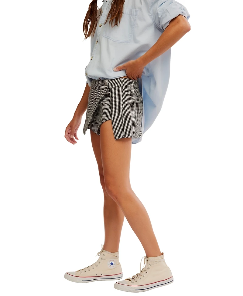 Free People Women's Georgie Gingham Plaid Skirt