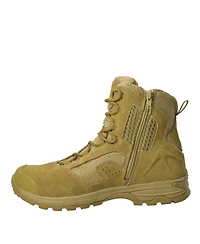 AdTec Men's 8" Suede Leather Side Zipper Waterproof Tactical Boot, Coyote