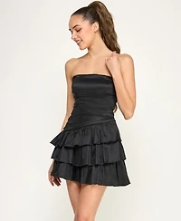 Alex & Sophia Women's Strapless Zippered Dress