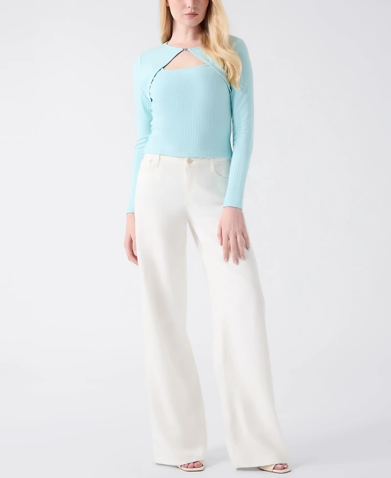 Guess Women's Wren Cutout Long-Sleeve Knit Top