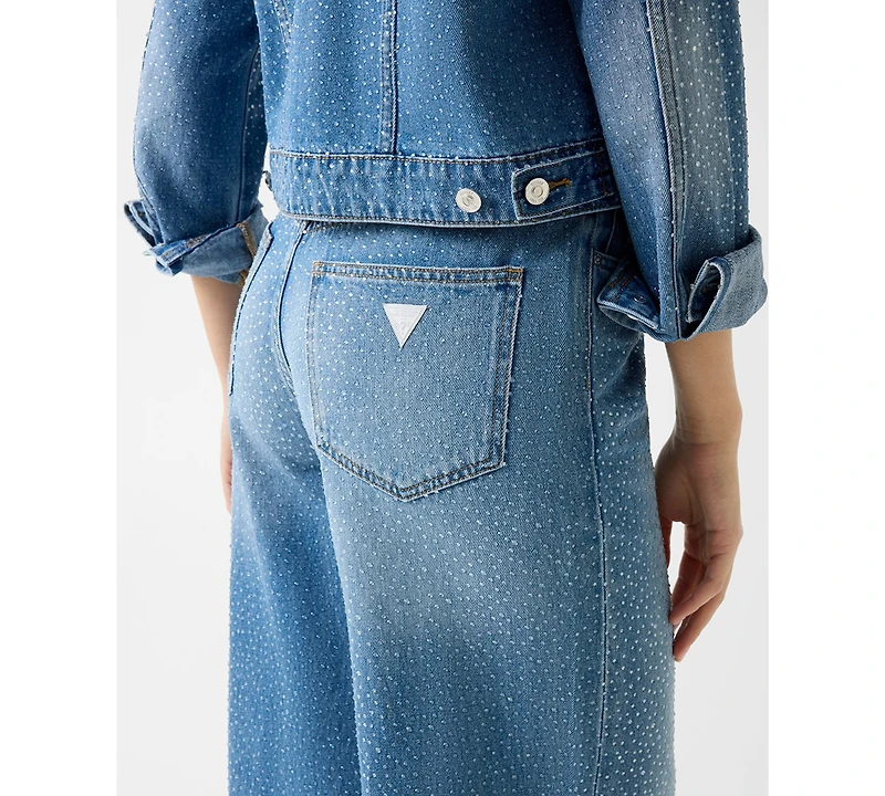 Guess Women's Alba High-Waist Wide-Leg Jeans