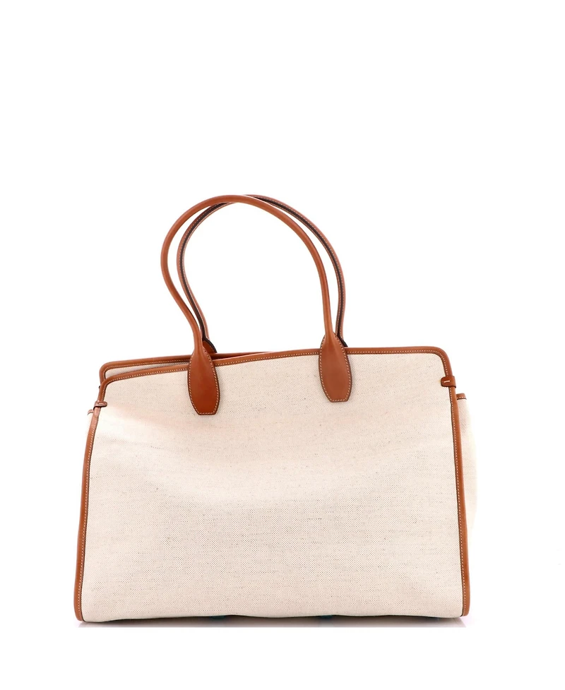 Pre-Owned Salvatore Ferragamo Large Studio Soft Satchel Canvas