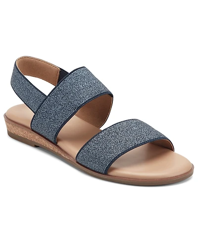 Easy Spirit Women's Lana Double Band Flat Slingback Sandals