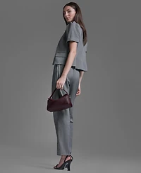 Bcbg Women's Short-Sleeve Single Button Stripe Jacket