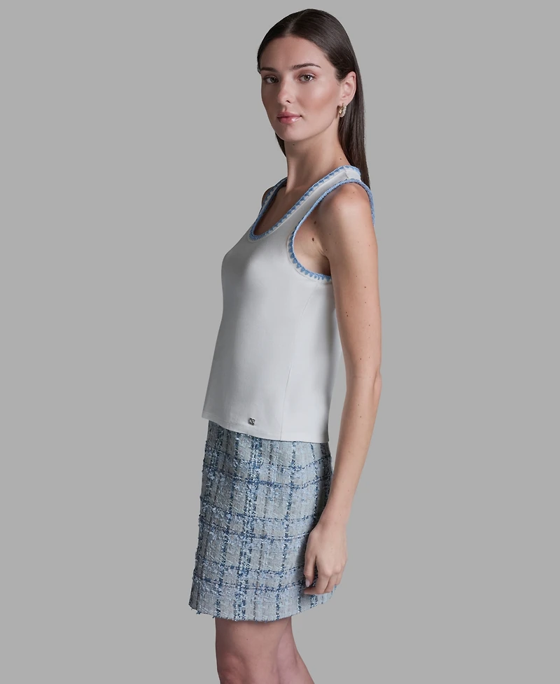 Bcbg Women's Scoop Neck Sleeveless Knit Top
