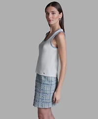Bcbg Women's Scoop Neck Sleeveless Knit Top