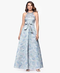 Betsy & Adam Women's Halter Neck Ball Gown