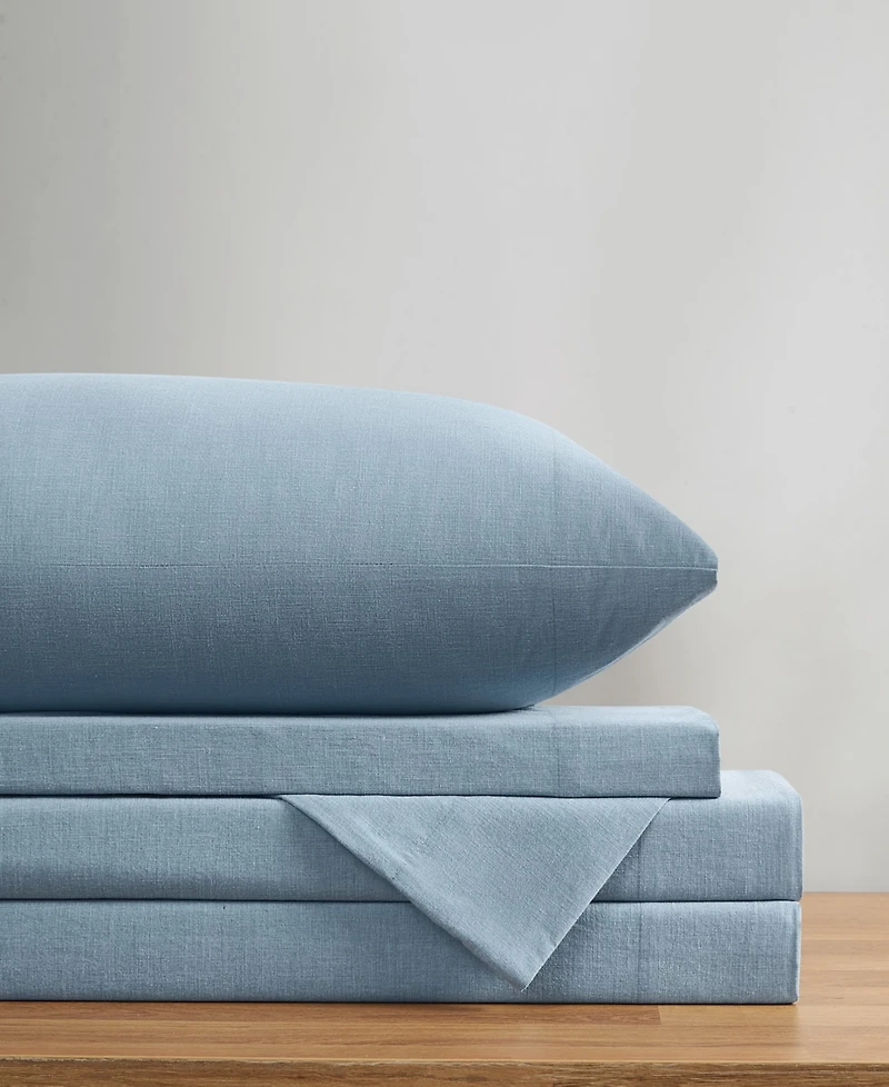 Frye Dusted Denim Cvc 200 Thread Count 4-Pc. Sheet Set