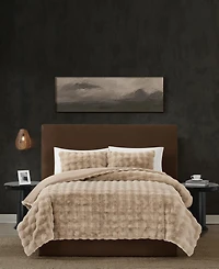 Frye Bubble Faux Fur 3-Pc. Comforter Set, King