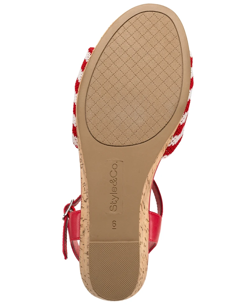 Style & Co Women's Valleyy Knotted Front Wedge Sandals, Macy's Exclusive