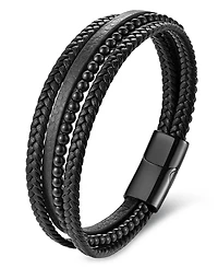 Rhona Sutton Men's Dominus Leather & Stainless Steel Bracelet